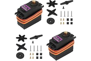 HAXIHA 2Pcs Servo Motore Digitale,Ingranaggi Metallici,Coppia servo Motore Digitale ad Alta velocità,per Auto Servocomando RC Smart Robot Helicopter Car Plane Boat,Auto Veicoli Modelli di Controllo