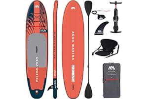 Aqua Marina Sup Board Stand Up Paddle AQUAMARINA Atlas Paquete completo 366 x 86 x 15 cm con asiento kayak y remo doble