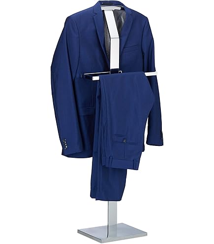 Relaxdays Galán de Noche con Balda para Camisa y Pantalón, 120 x 45 x Relaxdays Galán de Noche con Balda para Camisa y Pantalón, 120 x 45 x