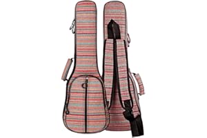 Glenmi Böhmen Ukulelentasche Ukulele Case Bag für Sopran Konzert Tenor Ukulele 21 '' 23 '' 26 '', 0,5 Zoll dick gepolstert (Konzert)