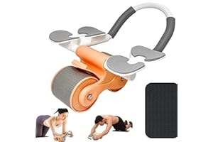 EEAASSTY Roller abdominal avec 4 coudières et genouillères, rouleau abdominal avec support pour téléphone portable, équipement d'exercices abdominaux pour l'entraînement des muscles abdominaux.