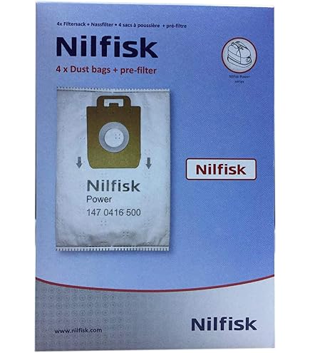 Lot De 6 Sacs à Poussière Pour Aspirateurs Nilfisk Power Series P10 P12 P20 P40 107407639 128389187