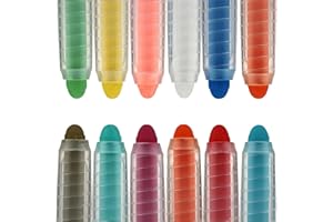 BFYHVP 12 Stück Kreidestifte für Tafel Abwaschbar, Kreide, chalk, Straßenkreide, Tafelkreide bunt für kinder, Kreide für tafel, Straßenmalkreide, Kreide kinder, Tafel kreide, Kreide tafel