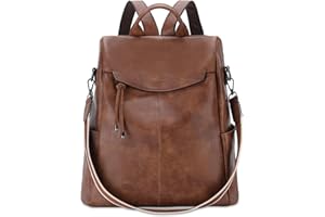 VX VONXURY Mochila Antirrobo Mujer de Cuero PU Mochila Mujer Casual Convertible Bolso Hombro Mujer para Escuela Viaje Trabajo