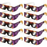QIWEI Gafas para Eclipse Solar QW-SOZ2, Montura de Cart&oacute;n, EN ISO 12312-2:2015