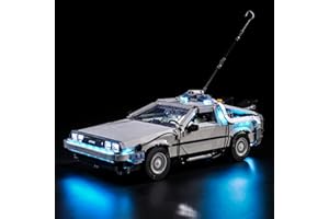 GEAMENT Kit de Luces LED Compatible con Lego Back to The Future Time Machine - Conjunto de luz por Creator 10300 (Juego Modelo no Incluido)