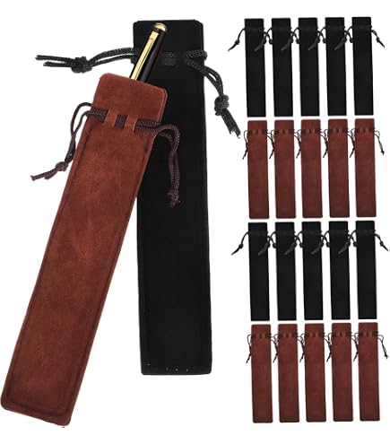 50 Stück Samt-Stiftebeutel Mit Kordelzug – Stifteetui Aus Weichem Samt, 17,5 X 3,5 Cm, Schwarz – Schutz Für Stifte & Bleistifte