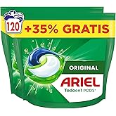 Ariel Todo En 1 PODS, Detergente Lavadora Liquido 120 Capsulas/Pastillas, Original, 5 Acciones Para Una Limpieza Increíble