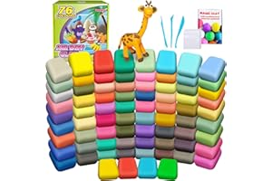 essenson Set di pasta modellante – 76 colori pasta magica secca all'aria per bambini, regalo per ragazzi e ragazze dai 3 ai 12 anni