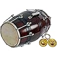 SG MUSICAL - MADE IN INDIA - Wooden Musical Instrument Dholak Drum Nuts & Bolt Design1 SGM001