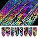 Produktbild BONNIESTORE 8 Stcke Nagel Transfer Aufkleber 4 * 20 cm Holographische Nagelfolie Geometrische Phoenix Feuerwerk Zeit Getriebe Decals Nail art DIY Dekoration