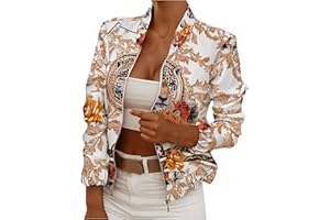 QHDDP KostüMe Damen Damenmode Langarm Reißverschluss gedruckt lässige kurze Jacke Mantel Legend Pullover Damen Pullover Mit Bluseneinsatz Damen