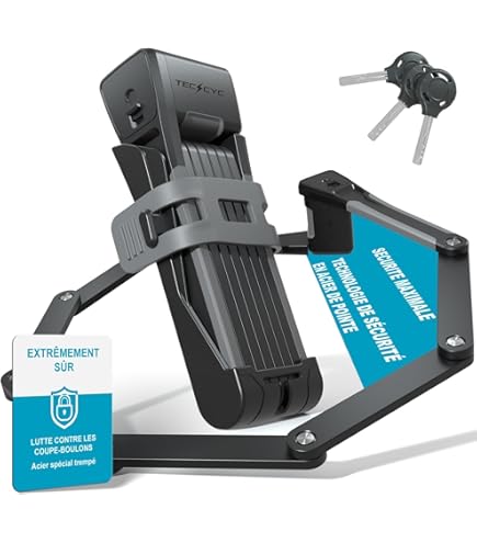 2Radwerk Antivol De Vélo Secure Fold - Antivol Pliable Certifié ART - Antivol Pliable Pour Vélo électrique - Antivol Pliable Pour Vélo électrique Avec Support - Antivol Pour Vélo électrique - Haute
