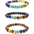 Bracelet 7 Chakras Pierres Véritables Bracelet Chemin De Vie | Bracelet Pierre Naturelle | Chakras Shop Bracelet Perle
