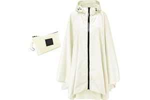Jewlri Damen Wasserdicht Regenponcho Stilvoll Wiederverwendbar Rain Poncho Hiking Cycling Outdoor Mehrzweck Regenjacke mit Kapuze
