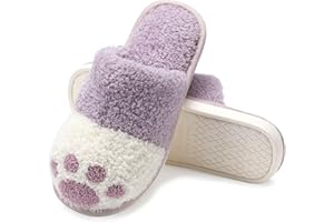 MAXTOP Pantofole animali carino signore morbido peluche gatto zampa con accogliente Memory Foam Slip-on Indoor Outdoor pantofole regali creativi signore signori