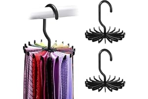 SUNTRADE 2X Multifunction Non-slip 360 Degrees Rotating Tie Hanger Rack