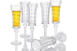 Srgeilzati Vasos de porto con tallo, 6 vasos de chupito Limoncello de 45 ml, aptos para lavavajillas