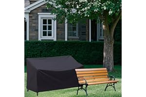 Losxuido Gartenbank Abdeckung Wasserdicht Schutzhülle für Gartenbank Abdeckung Gartenbank Winterfest 210D Oxford Gewebe Winddicht Sonnenlicht und Lichtbeständig (4 Sitzer, 190x66x69/89cm)