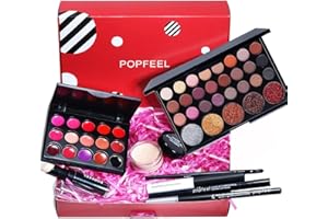 Joyeee Kit de Maquillage Complet, Coffret Maquillage Femme, Kit Maquillage Femme, Lot Maquillage avec Ombres Paupières, Rouge à Lèvre, Pinceaux, Mascara