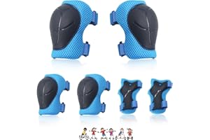 NEOVSUNY Protection Roller Enfant,Equipement de Protection Skateboard Protecteurs Enfants Genouillères Coudières Protège-Poignets pour Le Patinage à roulettes,Patinage,Planche à roulettes,Scooter,Vélo