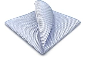 S&W SHLAX&WING Pocket Squares for Men Solid Color Blue Green Yellow XL for Wedding