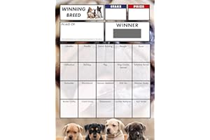 TOTALLY BONKERS Dog Breed Fundraising/Charity Scratch Card 20 Dogs (10 Pack) Colour