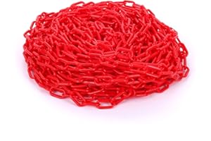 szkoo Catena di bloccaggio, 61 m, in plastica, per sicurezza di allarme, controllo umano, traffico, linea di coda