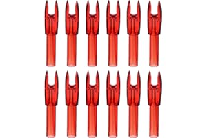 PATIKIL Archery Arrows Nocks, Plastic Insert Arrow Nock Replacement Arrow Tails for Hunting Shooting Compound Recurve Bow