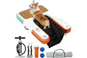 FBSPORT Rampe d'accès à l'eau Gonflable pour Chien, échelle Flottante pour Piscine, Bateau, lac, échelle Flottante antidérapante en EVA pour Chien jusqu'à 100 kg, Accès à l'eau Facile et sûr