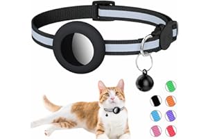 Simket Collar para gatos Airtag con hebilla de seguridad extraíble para gatitos y cachorros con soporte Airtag para gatos con hebilla de seguridad extraíble para gatitos y cachorros