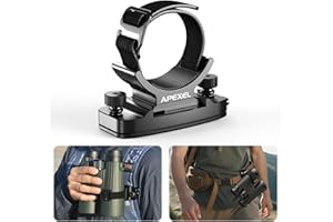 APEXEL Adattatore per Zaino Binocolo - Piastra a Sgancio Rapido da 38 mm e Interfaccia Filettata da 1/4", Adattatore per Telescopio, Adattatore per Supporto Monoculare per Spallacci/Cinture da Zaino