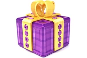 DUOCIYUAN Nervige Geschenkbox,3D-Gedruckte Geschenk Box mit Schrauben Gag Witz Spielzeug Annoying Gift Rätselbox Überraschungsgeschenkbox für Büroschreibtisch-Deko Oder zur Heimdekoration (Violett)