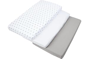 Medi Partners 3er-Set Spannbettlaken Spannbetttuch 60x120cm 100% Baumwolle Baby Bettwäsche Babymatratze Schlafsack Kinderbett Babybett