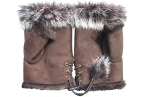 HshDUti Sale Clearance Fashion Women Girl Warm Winter Faux Plush Wrist Fingerless Gloves Mittens Outdoor Lightweight Ladies Thick Gloves