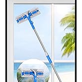 11 Ismael® Window Cleaning Glass Cleaner Wiper Mop | Long Handle Double Side Design for Floor Kitchen Bathroom and Solar Clea
