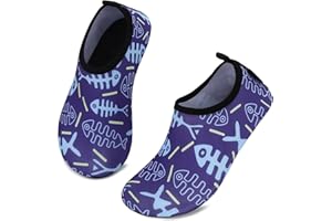 SAGUARO Enfant Chaussures Aquatiques Fille Garçon Chaussons de Plongée Chaussettes d'eau pour Sports Nautiques Piscine et Plage Natation Surf Voile Mer Rivière