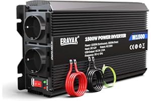 Erayak 1500W/3000W 12V 220V230V Inverter Onda Modificata Invertitore di Tensione Fotovoltaico DC AC per Camper Auto Convertitore di Potenza