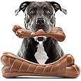 Devolamn Dog Toys, Indestructible Dog Chew Toys for Aggressive Chewers, Durable Tough Interactive Nylon Real Beef Flavor Outdoor Anxiety Relief Extreme Teething Bone Chew Toys for Large Medium Dogs