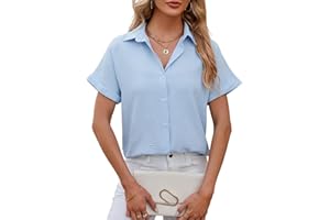 DECORIE Camisas Mujer Verano Blusas Mujer Elegantes Top Manga Corta