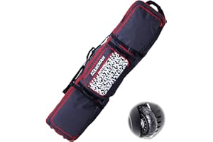 XCMAN Roller Snowboard Bag with Wheels,Adjustable Length,Extra Long/Wide/Deep,Waterproof - with Protection Ribs 140L