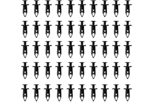 YREYBN 50Pcs Longer Trim Panel Fixing Lining Carpet Clips Car Body Trim Clips, Body Fastener Rivets Push Pin, Universal Car Plastic Fasteners for Auto Interior Door,Body Bumper,Trim Clips Kit (Black)