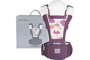 Bebear Nosidełko,Bebamour Nosidełko 0-36 Miesięcy Oddychający Nosidełko Nosidełko Plecak dla Noworodka i Malucha Zatwierdzone(Purple)