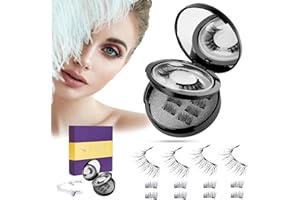 CHLFFUA Faux Cils Magnetique Aimant Cils Magnetique Effet Naturel Cils Magnetique Avec Applicateur Faux Cils Magnetique Sans Colle Cil Magnetique Adaptés au Maquillage Quotidien, Aux Rendez-vous et Aux Fêtes