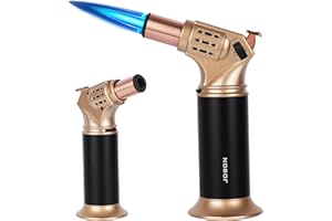 SYNYEY Butanbrenner, für die Küche, nachfüllbar, Brulee Creme, Desserts zum Selbermachen (Gold)