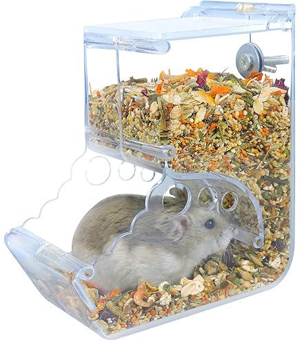 Mangiatoia Automatica Per Criceti - Trasparente, Ad Alta Capacità - Per Criceti, Porcellini D'India E Piccoli Animali - Giallo - Foto 11