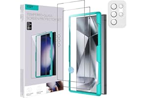 ESR do Samsung Galaxy S24 Ultra do szkła pancernego, 2 + 1 sztuka, 2 folie ochronne na wyświetlacz ze szkła hartowanego i 1 zestaw pojedynczych folii ochronnych soczewek, zakrzywione krawędzie 2,5D,