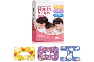 NODCOWS 90pcs Mouth Tape, Cinta Bucal para Dormir, TapóN de Ronquido, Mejora la Calidad del Sueño, Myotape infantil, Parche Corrección boca Abierta Niños Adultos (Etapa tres en uno)