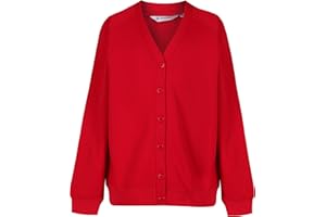 Trutex Unisex Sweatshirt Cardigan for School Uniform, Long Sleeve, Button Down