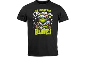 MoonWorks® Herren T-Shirt Weihnachten fällt aus Weihnachtsshirt Grinch Weihnachtsoutfit Männer Lustig
